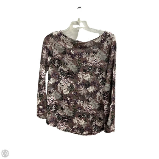 Top Long Sleeve By Loft In Floral Print, Size: S