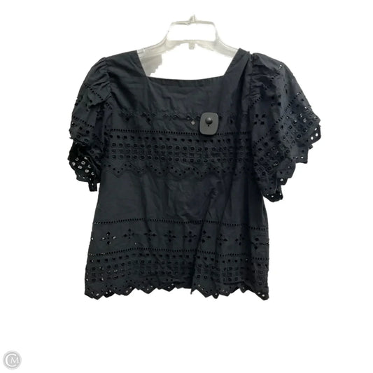 Top Short Sleeve By Nicole Miller In Black, Size: S