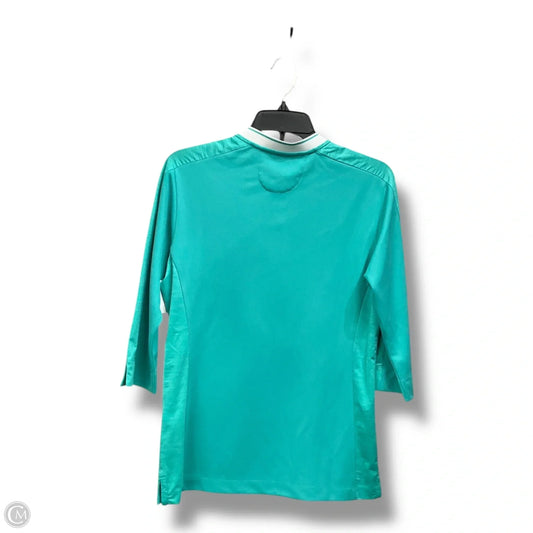 Athletic Top Long Sleeve Collar By Clothes Mentor In Green, Size: M
