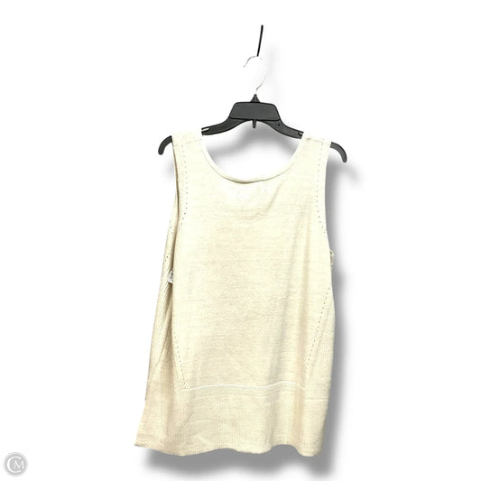 Top Sleeveless Basic By Apt 9 In Cream, Size: Xl