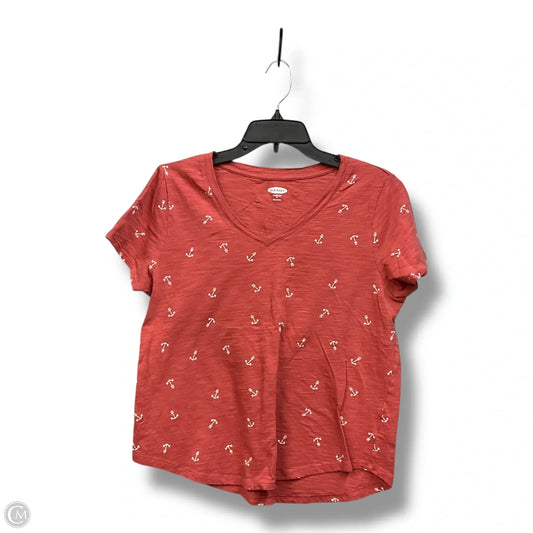 Top Short Sleeve Basic By Old Navy In Pink, Size: M