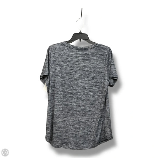 Athletic Top Short Sleeve By Athleta In Black & Grey, Size: L