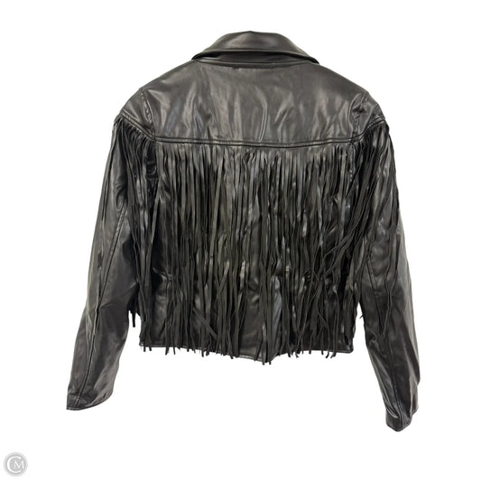 Jacket Moto By Blue B In Black, Size: M