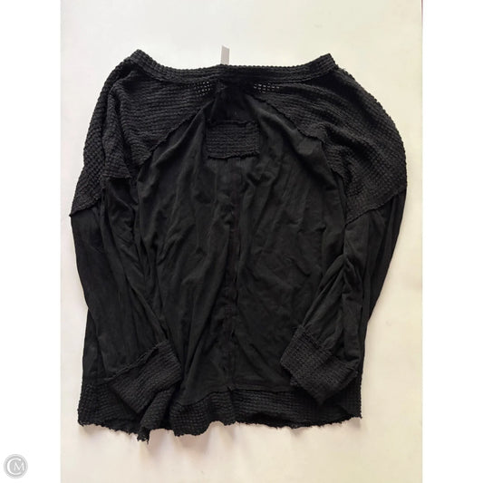 Top Long Sleeve By Pol In Black, Size: S