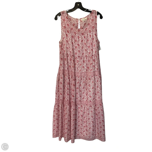 Dress Casual Maxi By Max Studio In Red & White, Size: L