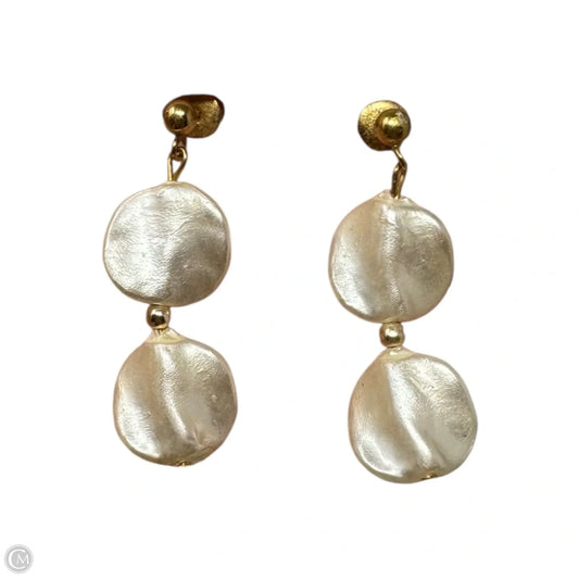 Pearlescent & Gold Tone Dangle Earrings