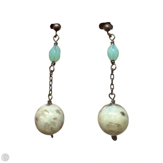 Blue Granite Sterling Silver Dangle Earrings