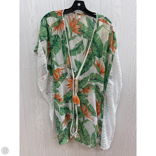 Swimwear Cover-up By Clothes Mentor In Green & Orange, Size: L