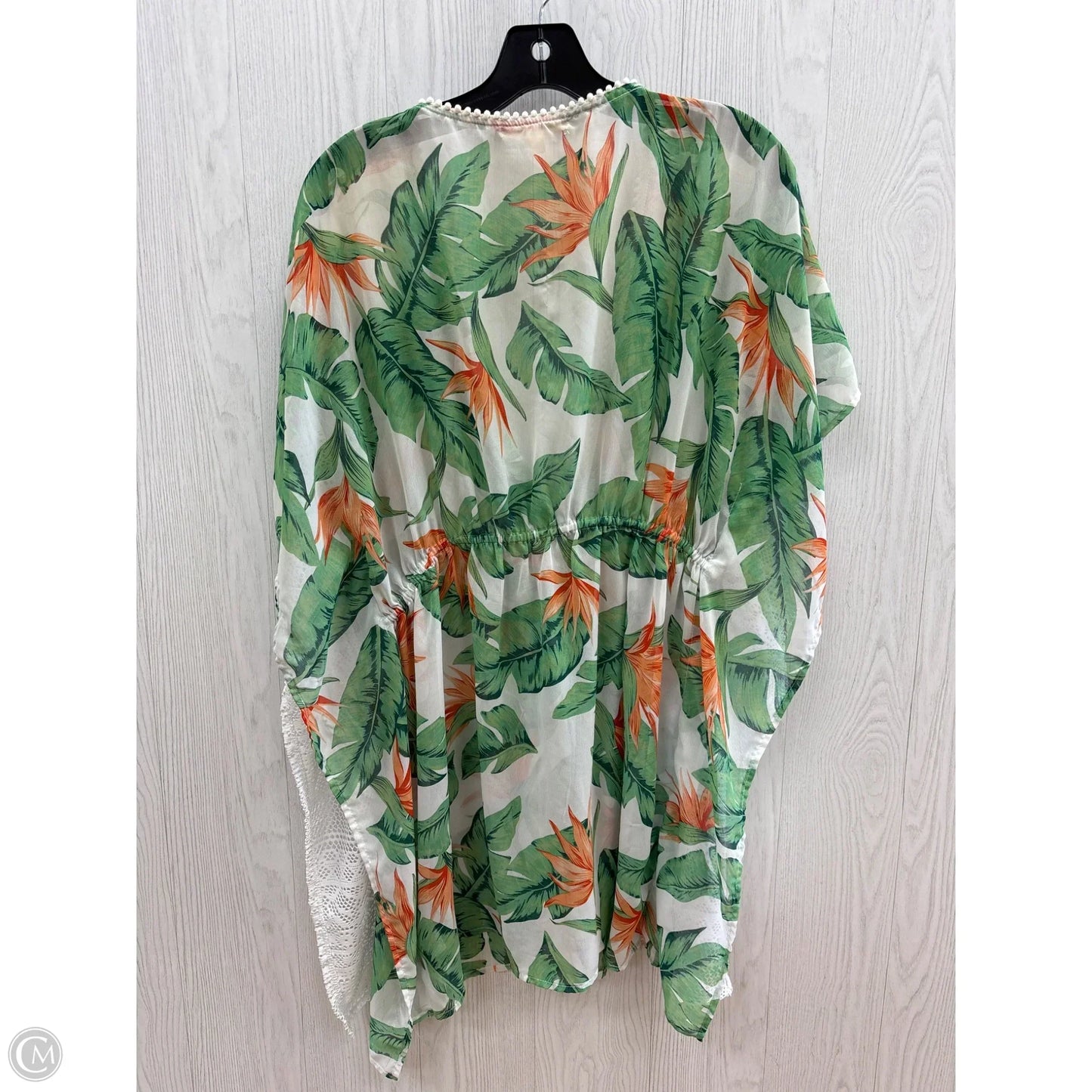 Swimwear Cover-up By Clothes Mentor In Green & Orange, Size: L