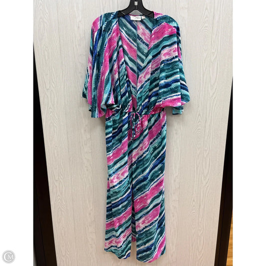 Kimono By Clothes Mentor In Blue & Pink, Size: L