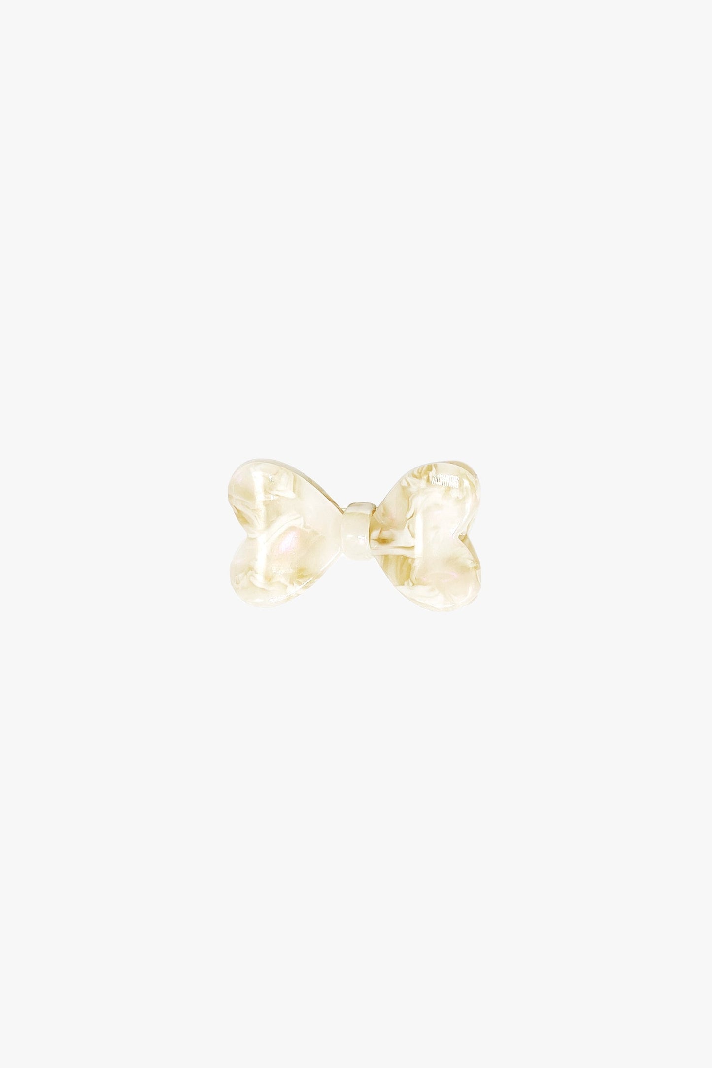 Love Puff Bow Side Clamp- Ivory