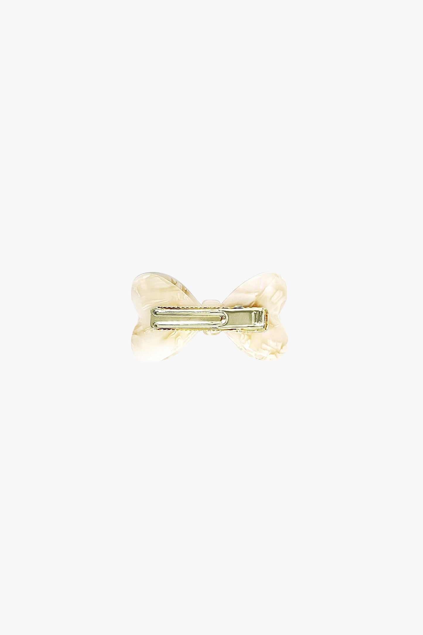 Love Puff Bow Side Clamp- Ivory
