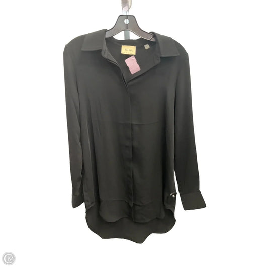 Blouse Long Sleeve By Elie Tahari In Black, Size: S