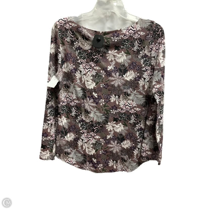 Top Long Sleeve By Loft In Floral Print, Size: S
