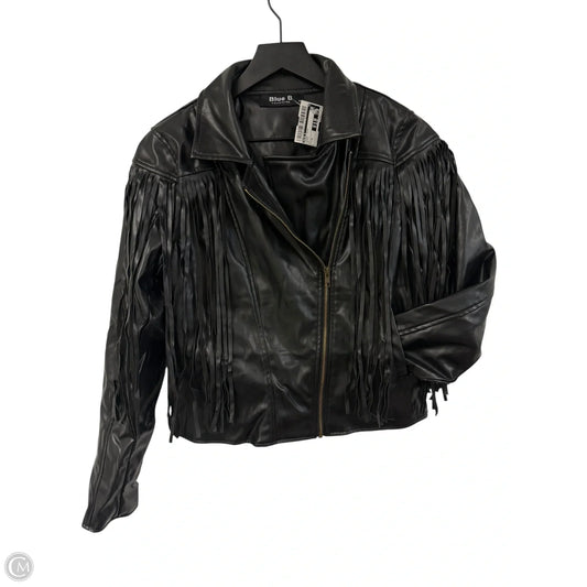 Jacket Moto By Blue B In Black, Size: M
