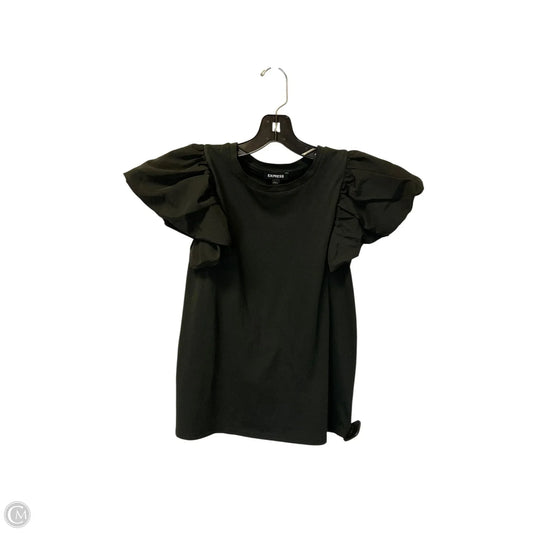 Top Short Sleeve By Express In Black, Size: S