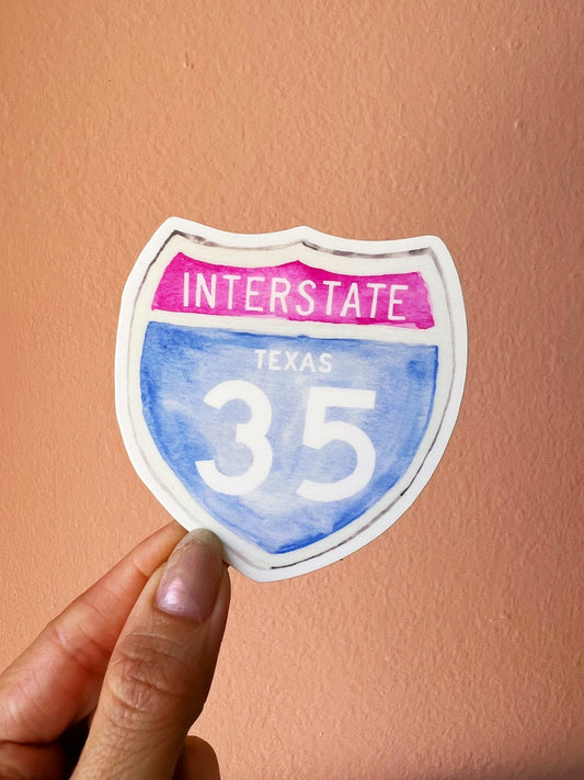 I-35 Interstate Sign Sticker