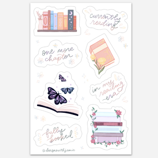 Book Lover Sticker Sheet