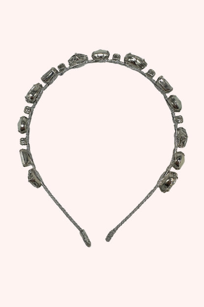 Enchanted Crystals Headband Silver