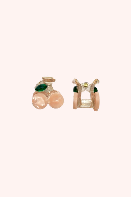 Cutie Mini Cherry Jaw Clip Peach Pearl