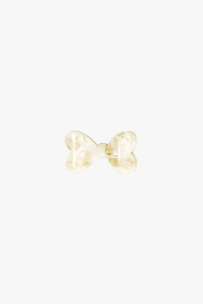 Love Puff Bow Side Clamp- Ivory