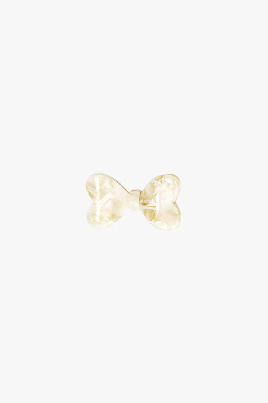 Love Puff Bow Side Clamp- Ivory